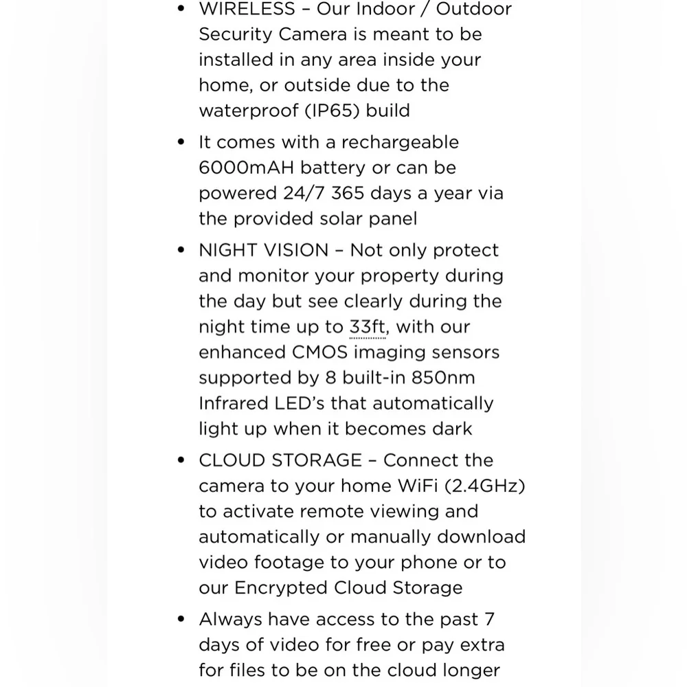 Rexing HS01 Smart Home security camera with solar panel. New with tags.